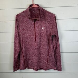 Under Armour maroon red half‎ zip women's size large